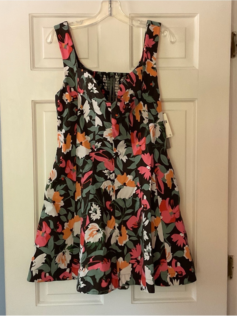 Anthropologie Sweetheart Floral Mini Dress Black Medium NWT Weekend Garden Party - Picture 5 of 15